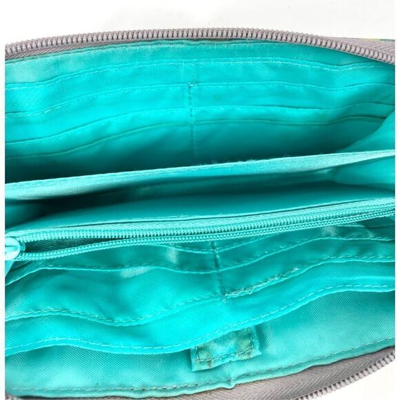 Lily Bloom Floral Flower Multicolored Zip Around Wallet Clutch - Picture 3 of 4